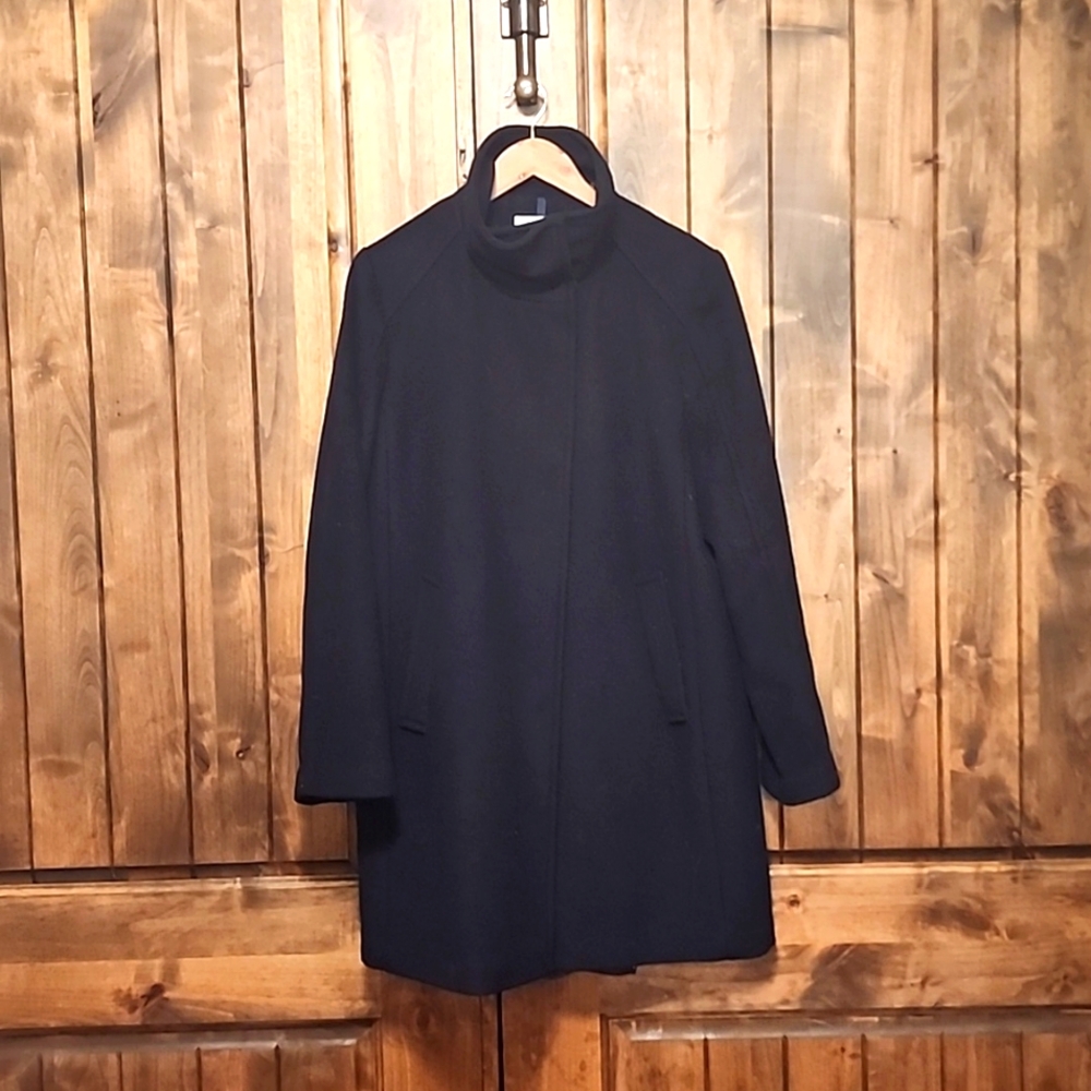 COLE HANN blue peat coat 14